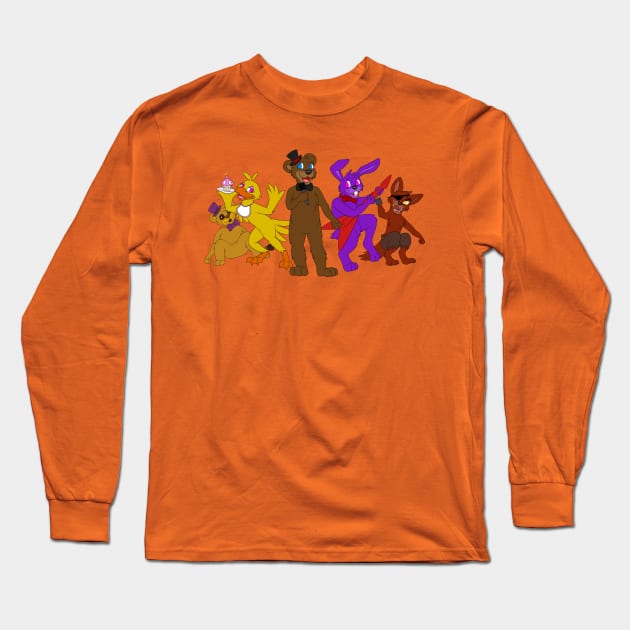 Five Nights Long Sleeve T-Shirt by possumtees